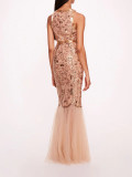 Sequin Lattice Gown