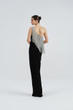 One-Shoulder Crepe Dress