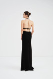 Beaded Top & Crepe Skirt