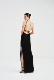 Sleeveless Lace-Up Back Dress