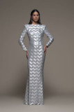 Bonifati Long Sleeve Column Gown