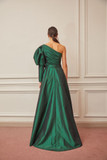 One Shoulder Gigot Sleeve Gown