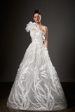 One Shoulder Ruffled A-Line Gown