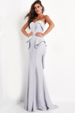 Strapless Sweetheart Neck Evening Gown