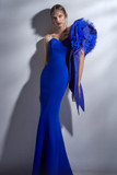Fitted One Shoulder Trumpet Gown