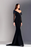 Lace and Gazar Crepe Gown