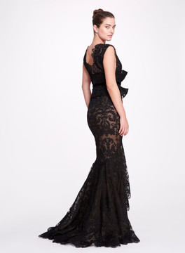 Sleeveless Fitted High-Low Gown Sleeveless Fitted High-Low Gown