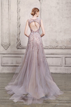Embellished Open Back Gown Embellished Open Back Gown