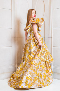 Silk Brocade Gown