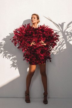 Feather Cocktail Dress