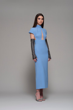 Drena Cap Sleeve Midi Dress