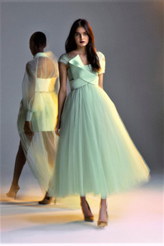 Layered Tulle Midi Dress Layered Tulle Midi Dress