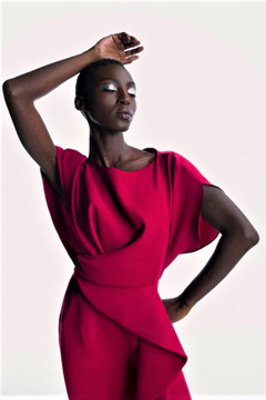 Draped Slit Gown Draped Slit Gown