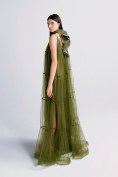 Cape Over Paillette Slip Gown Cape Over Paillette Slip Gown