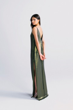 Cape Over Paillette Slip Gown Cape Over Paillette Slip Gown