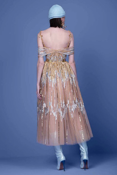 Off Shoulder Beaded Tulle Dress Off Shoulder Beaded Tulle Dress