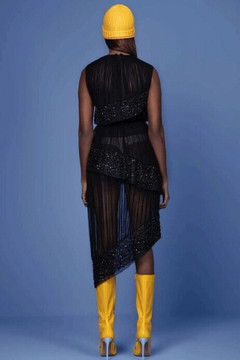 Pleated Mushroom Tulle Dress Pleated Mushroom Tulle Dress