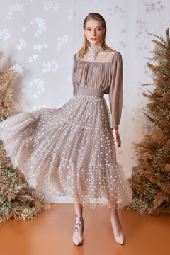 Long Sleeve Top and Midi Skirt Long Sleeve Top and Midi Skirt
