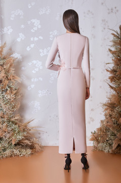 Long Sleeve Ankle- Length Dress Long Sleeve Ankle- Length Dress