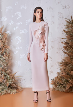 Long Sleeve Ankle- Length Dress Long Sleeve Ankle- Length Dress