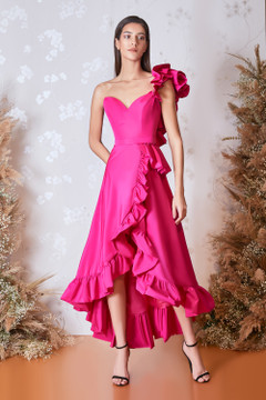 Ruffled One Shoulder Dress Ruffled One Shoulder Dress