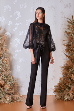 Sheer Sleeve Top and Pants Sheer Sleeve Top and Pants