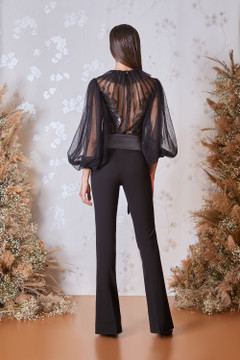 Sheer Sleeve Top and Pants Sheer Sleeve Top and Pants
