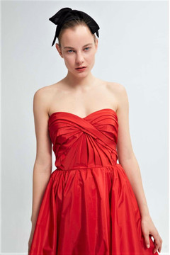 Strapless Sweetheart Neck A-Line Gown