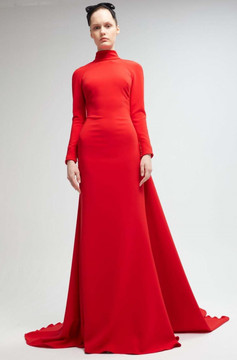 Long Sleeve Fitted Gown