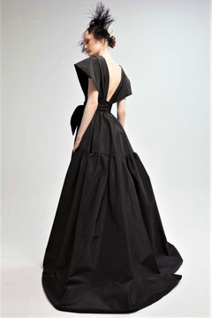 Short Sleeve  A-Line Gown