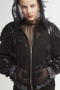 Bomber Jacket, Blouse and Satin Pants Bomber Jacket, Blouse and Satin Pants