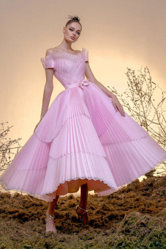 Matte Organza and Silk Gazar Dress