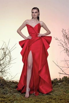 Silk Gaza Slit Gown Silk Gaza Slit Gown