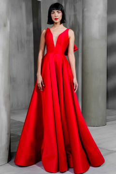 Sleeveless Silk Gazar Gown