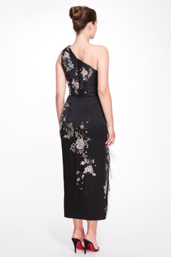 One-Shoulder Floral Midi Dress One-Shoulder Floral Midi Dress