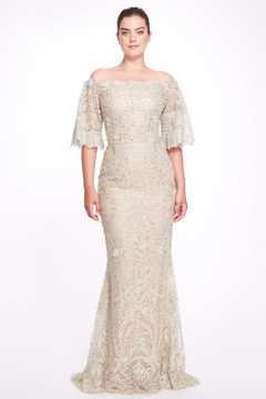 The Atelier Couture Sheer Illusion Embellished Gown - District 5 Boutique