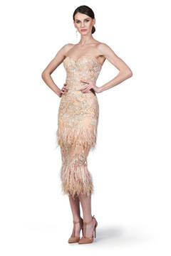 Feathered Tea Dress