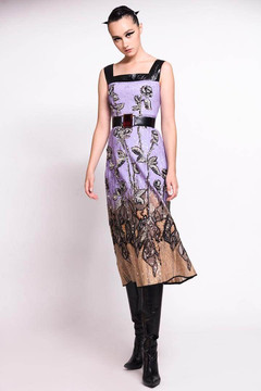 Sleeveless Square Cut Midi Dress Sleeveless Square Cut Midi Dress