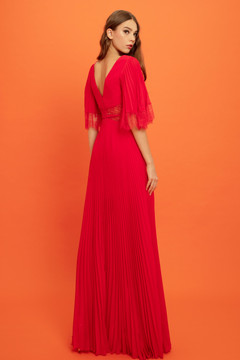 Flared Dress With Lace Details Flared Dress With Lace Details