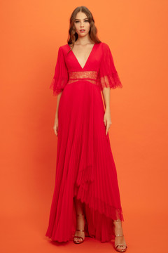 Flared Dress With Lace Details Flared Dress With Lace Details