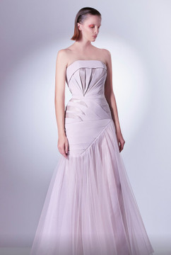 Strapless Fit and Flare  Gown