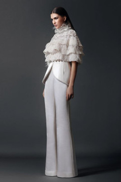 High Neck Tiered Top and Pants High Neck Tiered Top and Pants