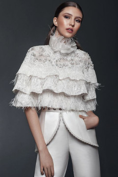High Neck Tiered Top and Pants High Neck Tiered Top and Pants