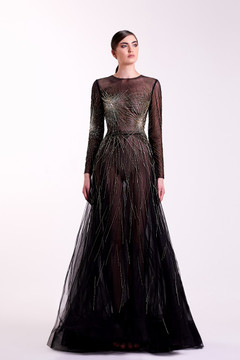 Tulle with Beading Gown