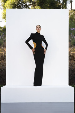 Black Long Sleeve Gown