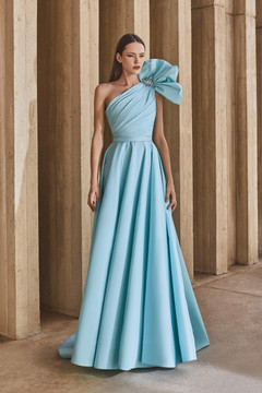 Taffeta One Shoulder Gown