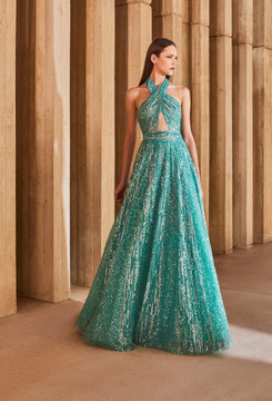 Halter Cut Out Gown Halter Cut Out Gown