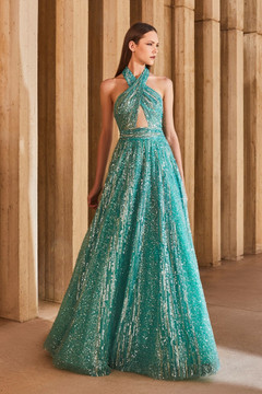 Halter Cut Out Gown Halter Cut Out Gown
