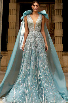 Bow Sequin Gown Bow Sequin Gown