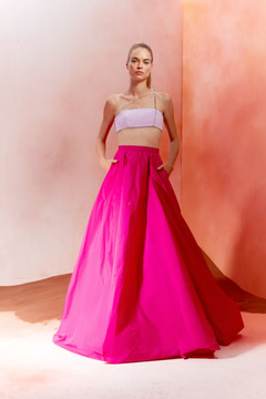 Crop Top and Ball Gown Skirt